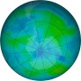 Antarctic ozone map for 2022-01-18
